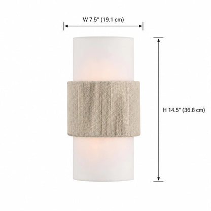 Wall Lamp Scandinavian Minimalist with Rope Band and Cylindrical Shade