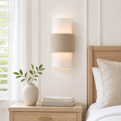 Wall Lamp Scandinavian Minimalist with Rope Band and Cylindrical Shade