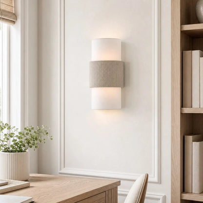 Wall Lamp Scandinavian Minimalist with Rope Band and Cylindrical Shade