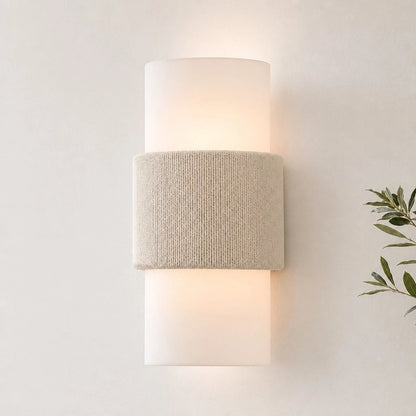 Wall Lamp Scandinavian Minimalist with Rope Band and Cylindrical Shade