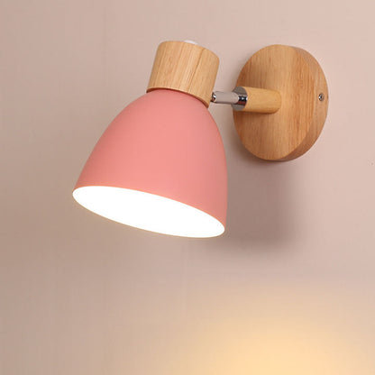 Wall Lamp Scandinavian with Adjustable Shade and Pull Chain Switch