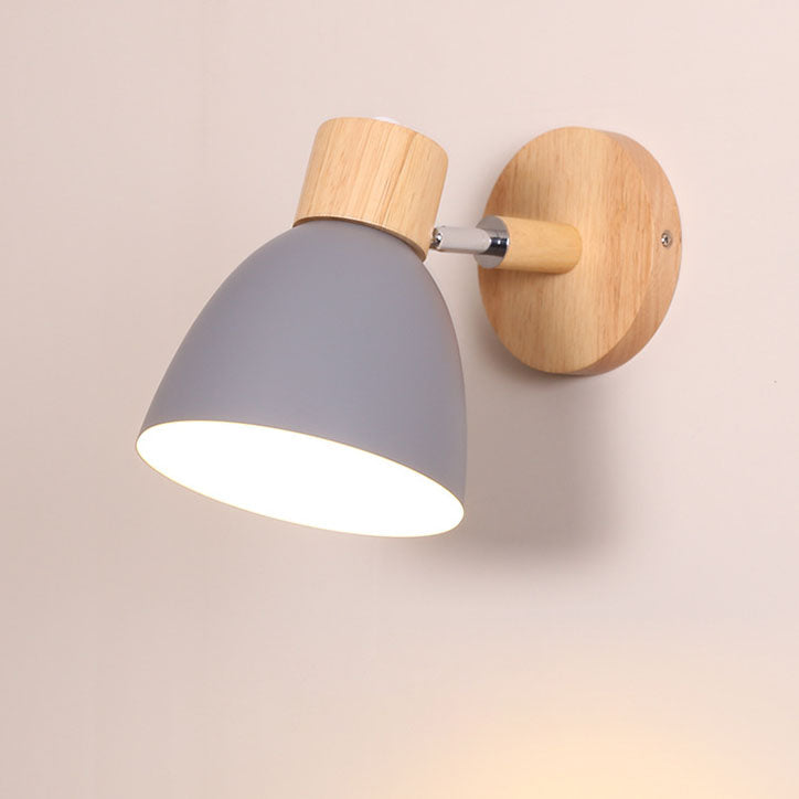 Wall Lamp Scandinavian with Adjustable Shade and Pull Chain Switch