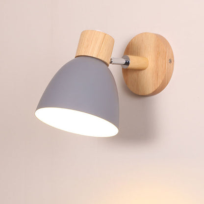 Wall Lamp Scandinavian with Adjustable Shade and Pull Chain Switch