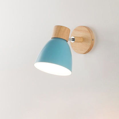 Wall Lamp Scandinavian with Adjustable Shade and Pull Chain Switch