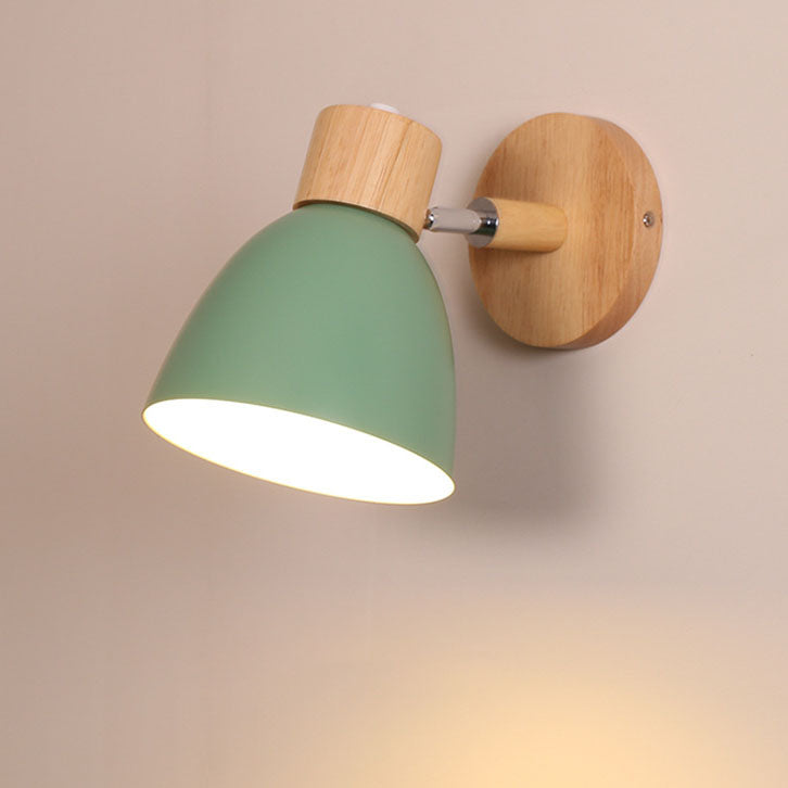 Wall Lamp Scandinavian with Adjustable Shade and Pull Chain Switch