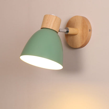 Wall Lamp Scandinavian with Adjustable Shade and Pull Chain Switch
