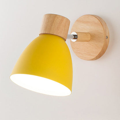 Wall Lamp Scandinavian with Adjustable Shade and Pull Chain Switch