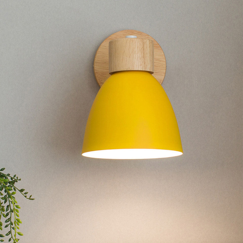 Wall Lamp Scandinavian with Adjustable Shade and Pull Chain Switch