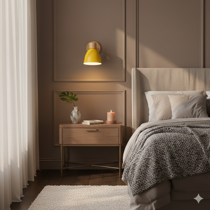 Wall Lamp Scandinavian with Adjustable Shade and Pull Chain Switch