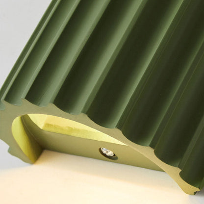 Wall Lamp Scandinavian with Ribbed Resin Shade and Up-Down Light