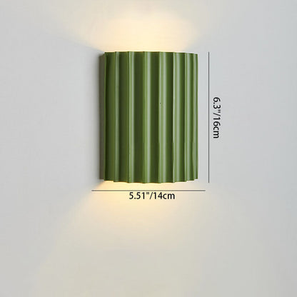 Wall Lamp Scandinavian with Ribbed Resin Shade and Up-Down Light