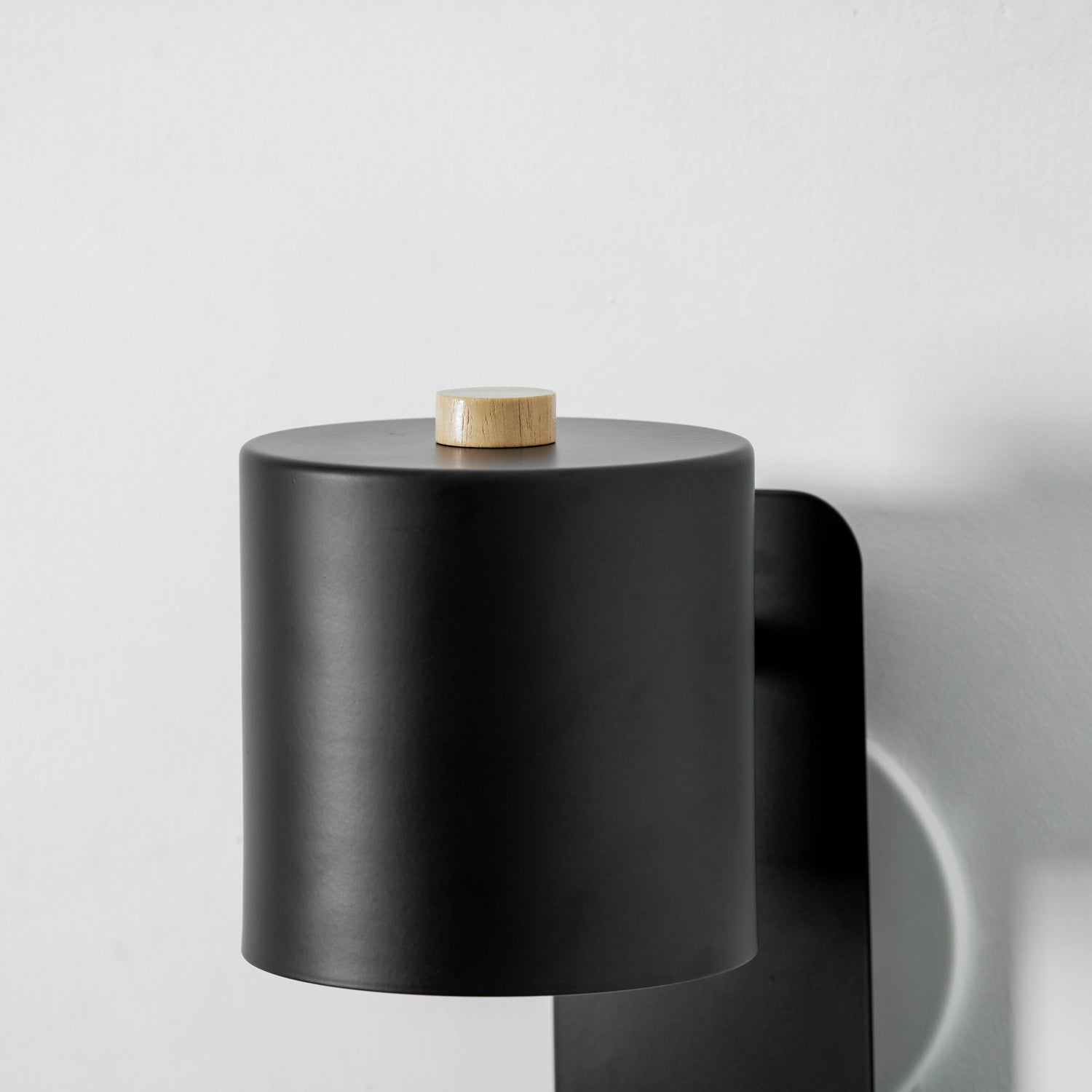 Wall Lamp Scandinavian with Rotatable Cylinder Shade and Plug-In Cord