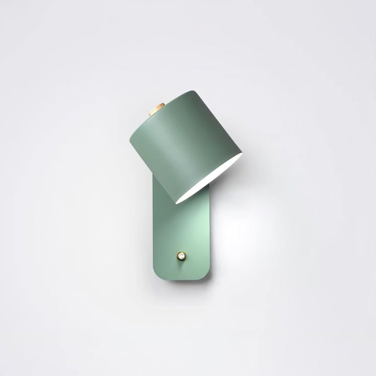 Wall Lamp Scandinavian with Rotatable Cylindrical Shade and Built-In Switch