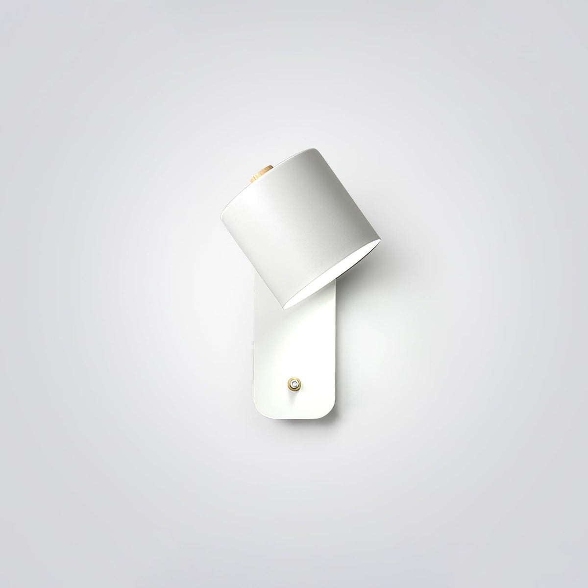 Wall Lamp Scandinavian with Rotatable Cylindrical Shade and Built-In Switch