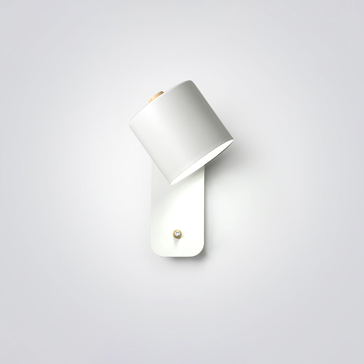 Wall Lamp Scandinavian with Rotatable Cylindrical Shade and Built-In Switch