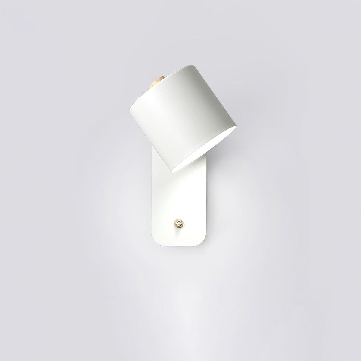 Wall Lamp Scandinavian with Rotatable Cylindrical Shade and Built-In Switch
