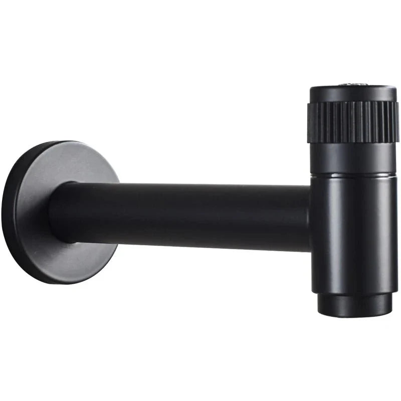 Wall-Mounted Outdoor Faucet with Cross Handle and Hose Connector