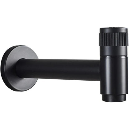 Wall-Mounted Outdoor Faucet with Cross Handle and Hose Connector