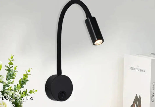 Wall Reading Lamp Modern with Flexible Gooseneck Arm and On/Off Switch