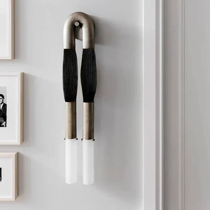 Wall Sconce Bohemian with U-Shape Arch and Frosted Glass Tubes