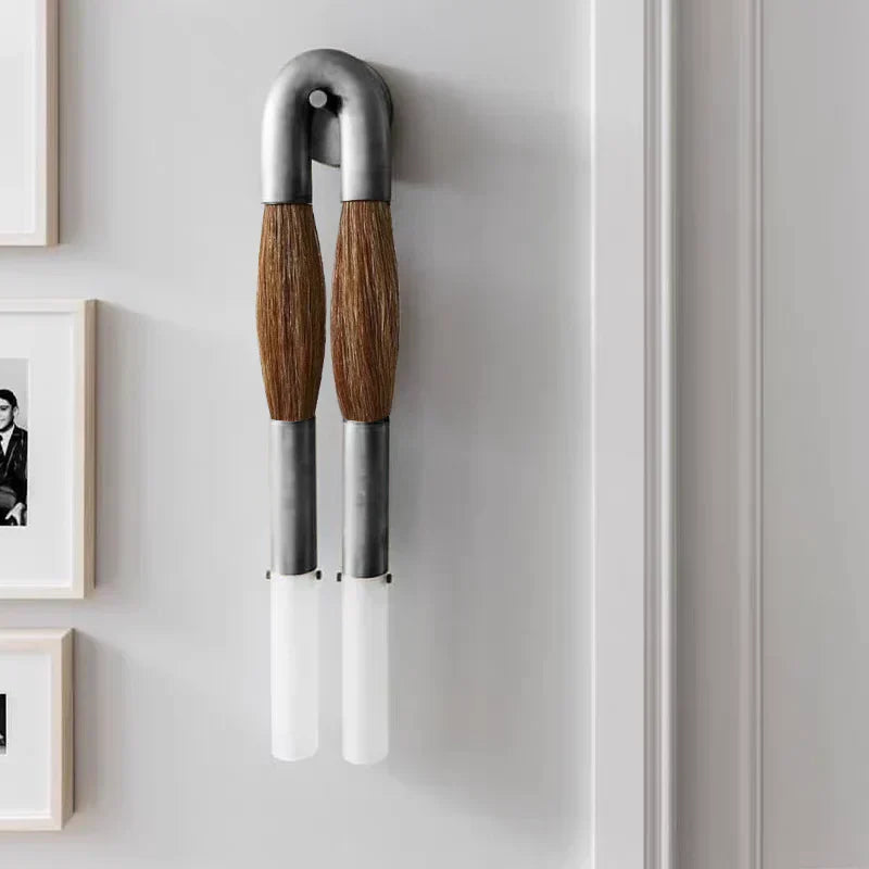 Wall Sconce Bohemian with U-Shape Arch and Frosted Glass Tubes