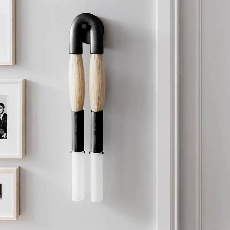 Wall Sconce Bohemian with U-Shape Arch and Frosted Glass Tubes