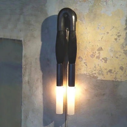 Wall Sconce Bohemian with U-Shape Arch and Frosted Glass Tubes