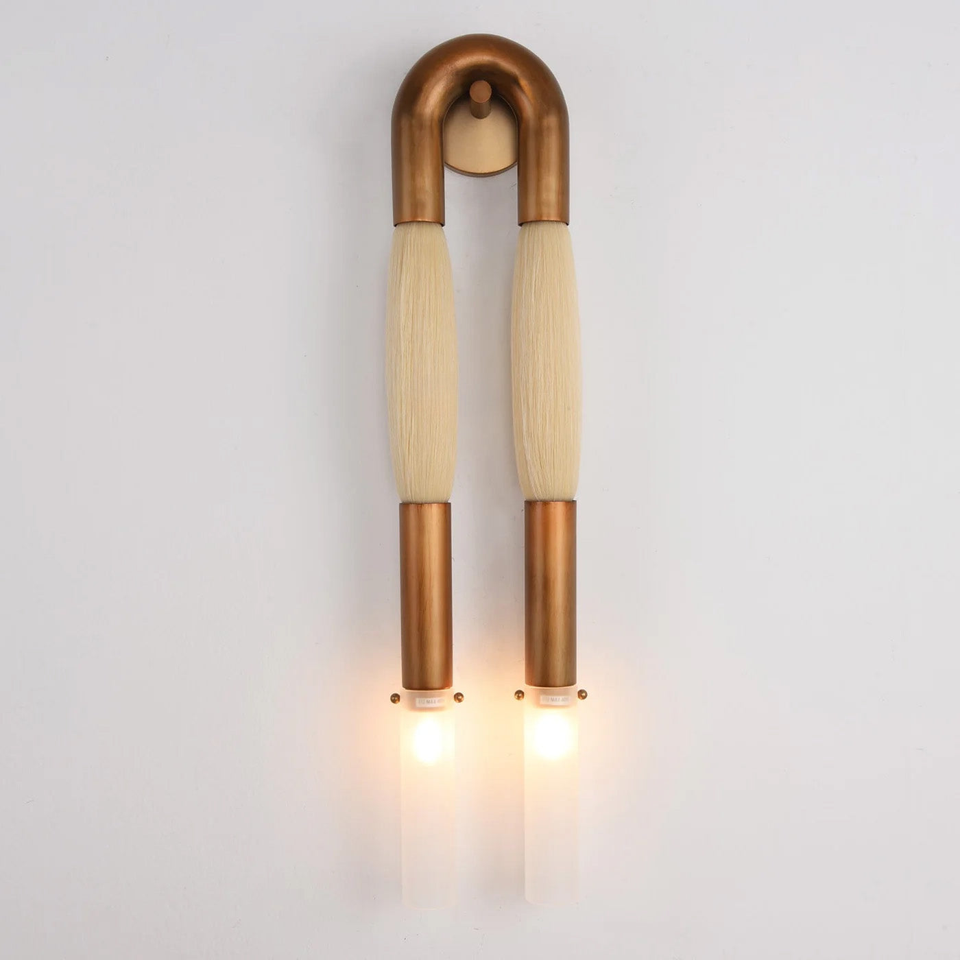 Wall Sconce Bohemian with U-Shape Arch and Frosted Glass Tubes