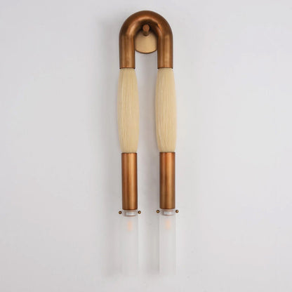 Wall Sconce Bohemian with U-Shape Arch and Frosted Glass Tubes