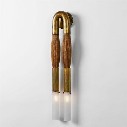 Wall Sconce Bohemian with U-Shape Arch and Frosted Glass Tubes