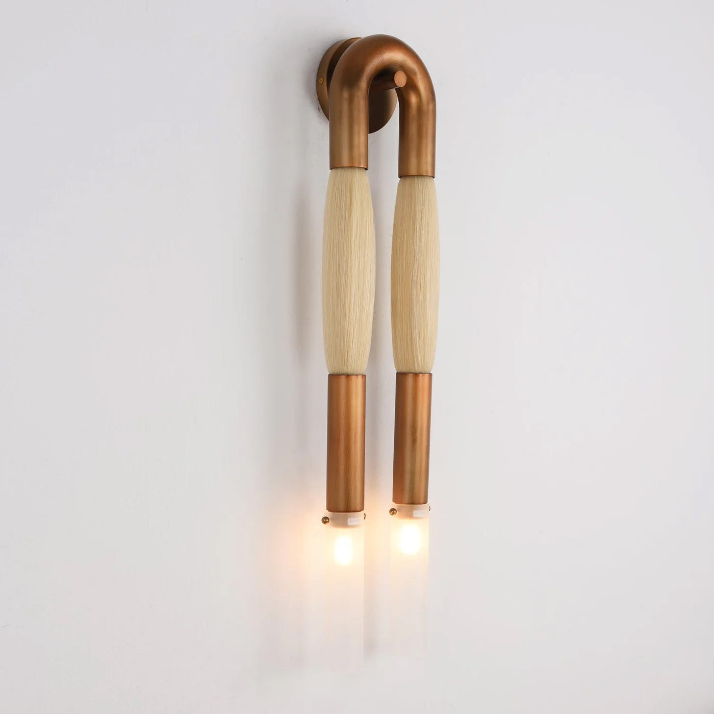 Wall Sconce Bohemian with U-Shape Arch and Frosted Glass Tubes