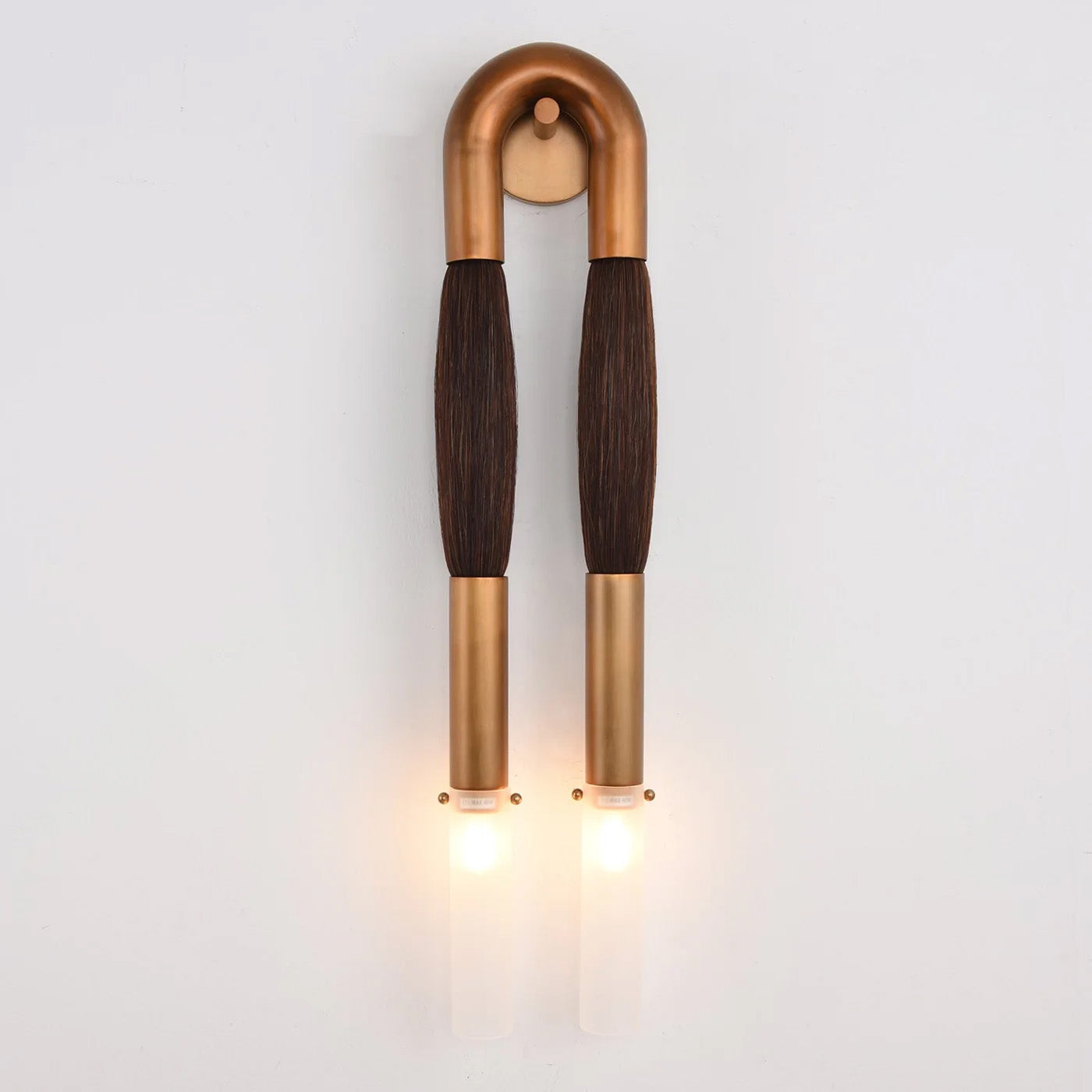 Wall Sconce Bohemian with U-Shape Arch and Frosted Glass Tubes