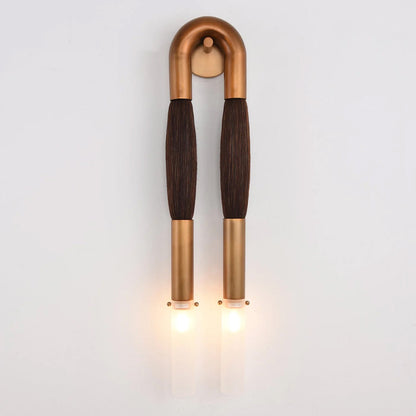 Wall Sconce Bohemian with U-Shape Arch and Frosted Glass Tubes