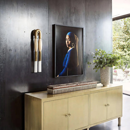 Wall Sconce Bohemian with U-Shape Arch and Frosted Glass Tubes