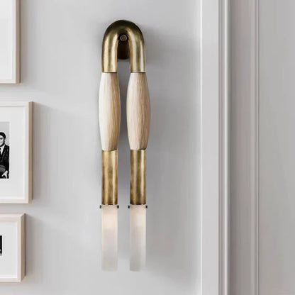 Wall Sconce Bohemian with U-Shape Arch and Frosted Glass Tubes