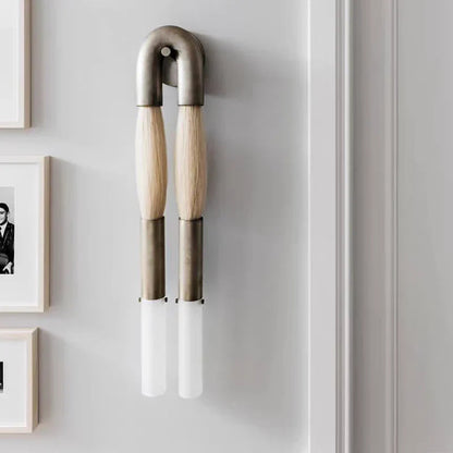 Wall Sconce Bohemian with U-Shape Arch and Frosted Glass Tubes