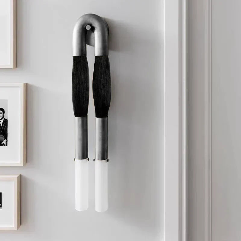Wall Sconce Bohemian with U-Shape Arch and Frosted Glass Tubes