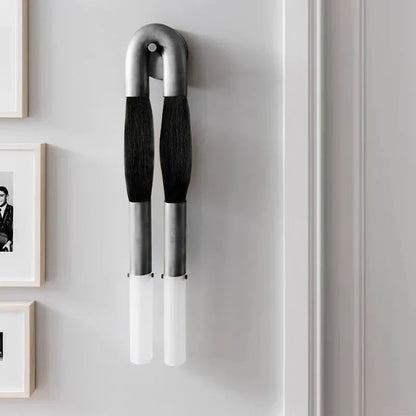 Wall Sconce Bohemian with U-Shape Arch and Frosted Glass Tubes