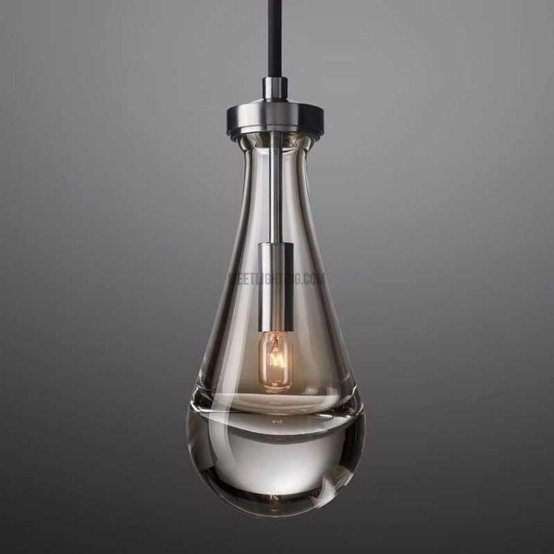 Wall Sconce Modern with Teardrop Glass Shade and Brass Finish