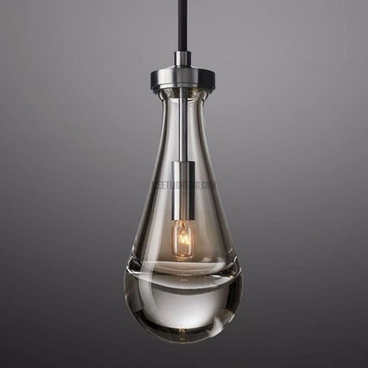 Wall Sconce Modern with Teardrop Glass Shade and Brass Finish