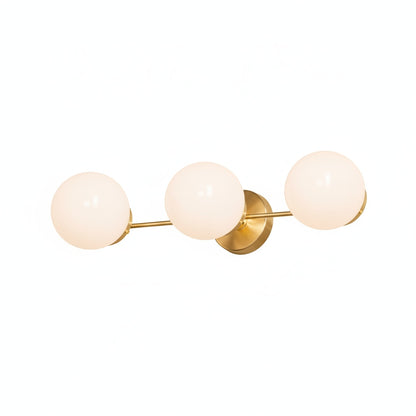 Wall Sconce Modern with Three Globe Shades and Multiple Finish Options