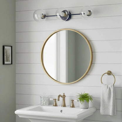 Wall Sconce Modern with Three Globe Shades and Multiple Finish Options