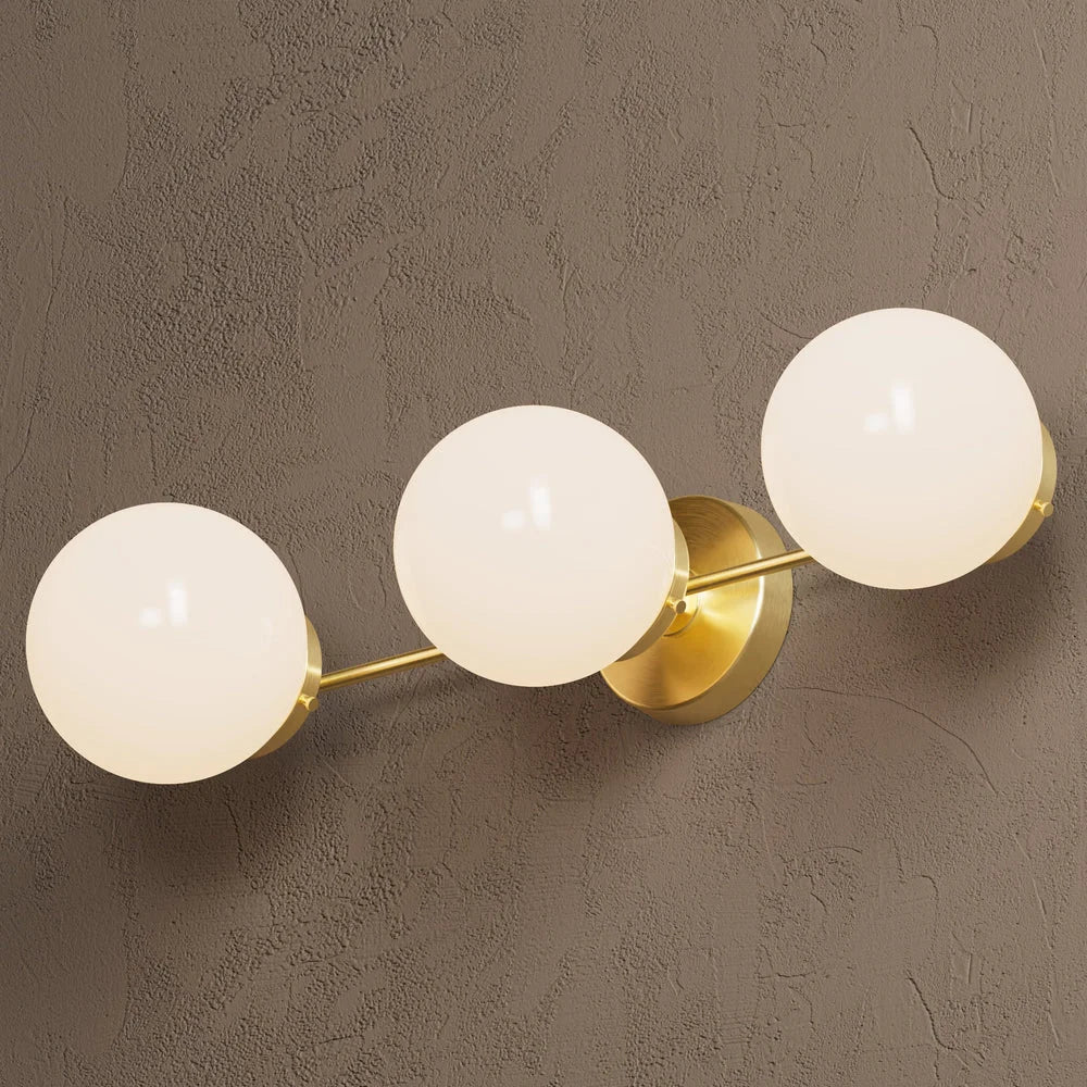 Wall Sconce Modern with Three Globe Shades and Multiple Finish Options