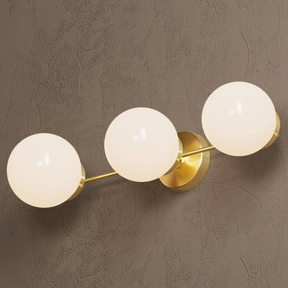Wall Sconce Modern with Three Globe Shades and Multiple Finish Options
