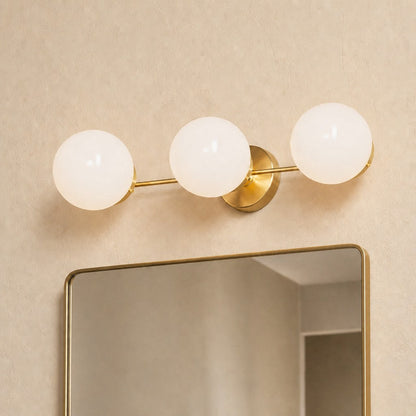 Wall Sconce Modern with Three Globe Shades and Multiple Finish Options