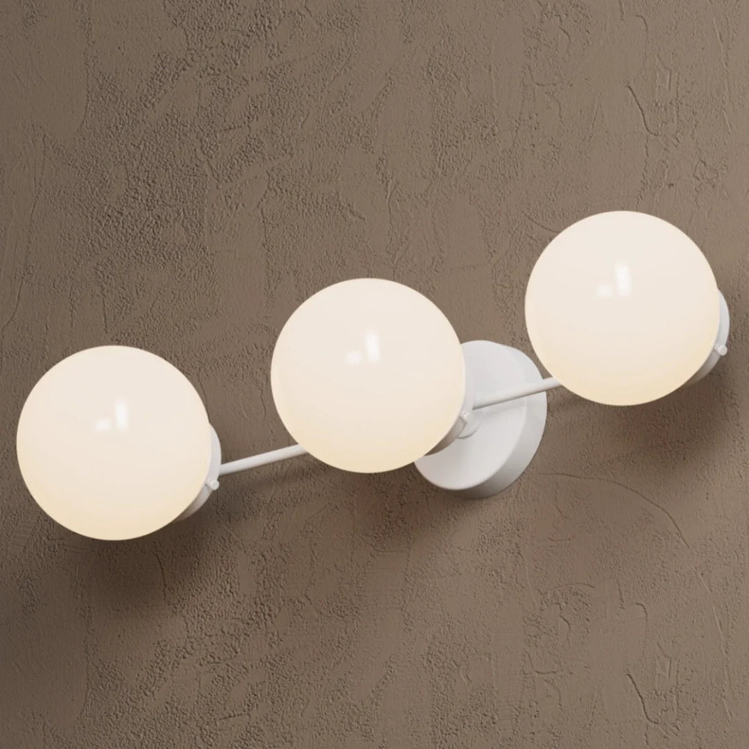 Wall Sconce Modern with Three Globe Shades and Multiple Finish Options