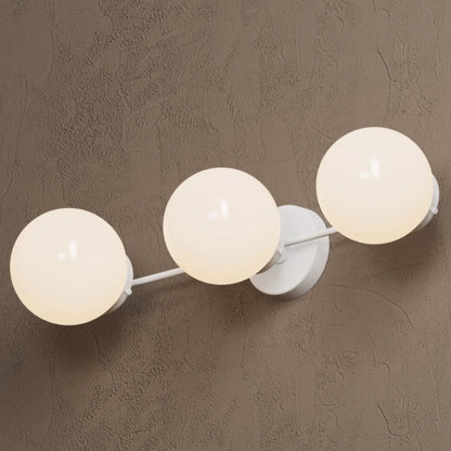 Wall Sconce Modern with Three Globe Shades and Multiple Finish Options