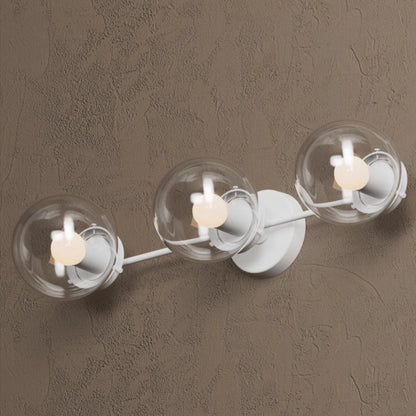 Wall Sconce Modern with Three Globe Shades and Multiple Finish Options