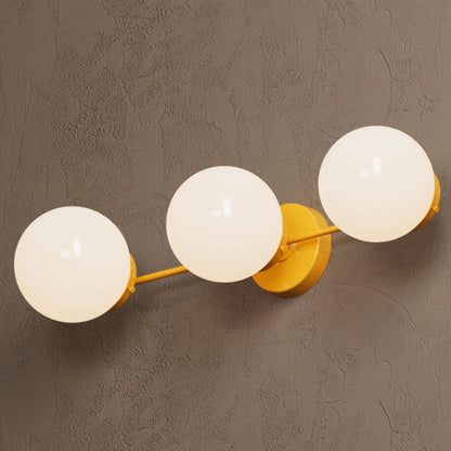 Wall Sconce Modern with Three Globe Shades and Multiple Finish Options