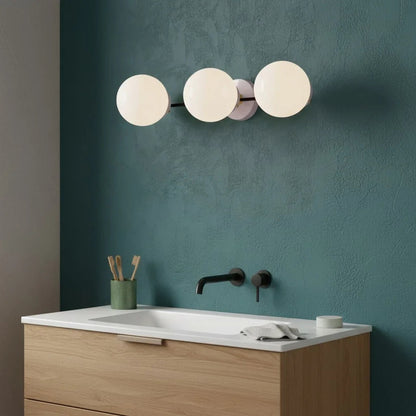 Wall Sconce Modern with Three Globe Shades and Multiple Finish Options